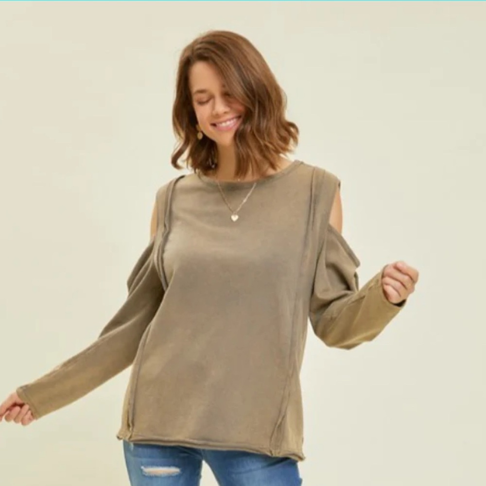 NWOT Mineral Washed French Terry Top